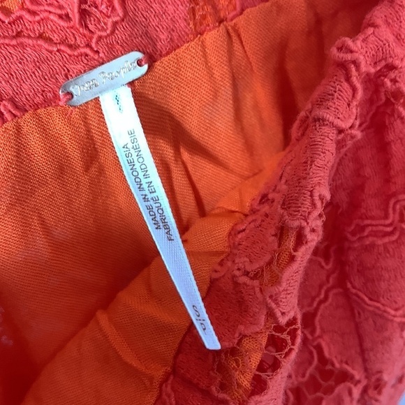 Free People Wild Lace Pull On Crop retro Flare 70s Pants Small women’s nwot - Picture 6 of 7